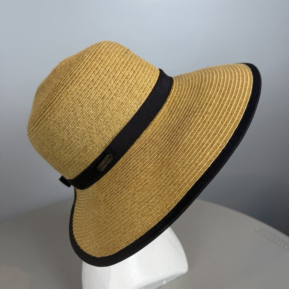 Sun N Sand Tan Black Band Backless FaceSaver UPF50+ Sun Beach Hat